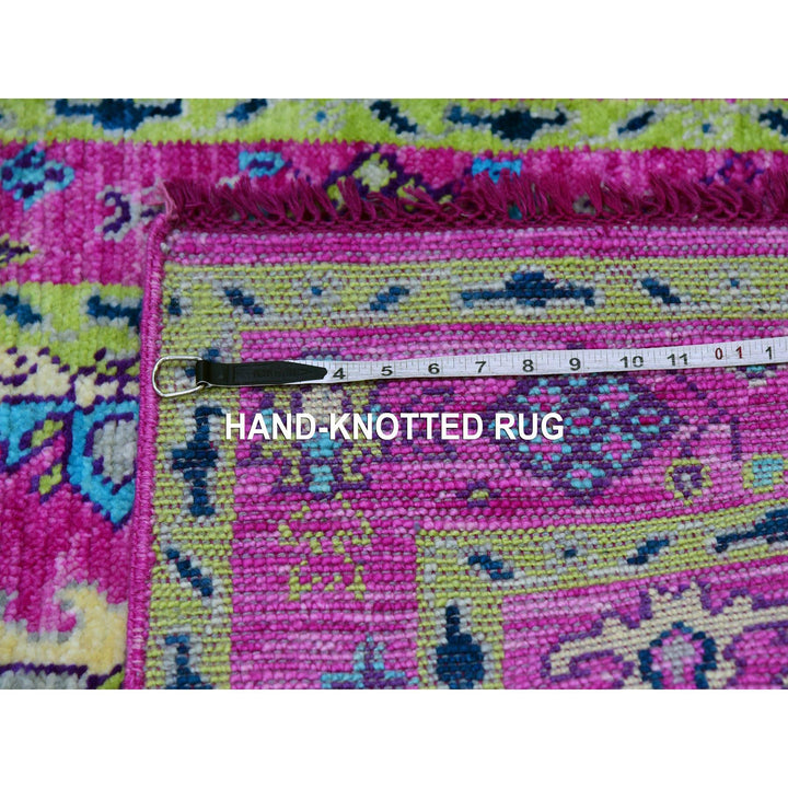 2'7" x 11'10" New Hand Knotted Pink Wool Runner Oriental Rug - MOA10279967