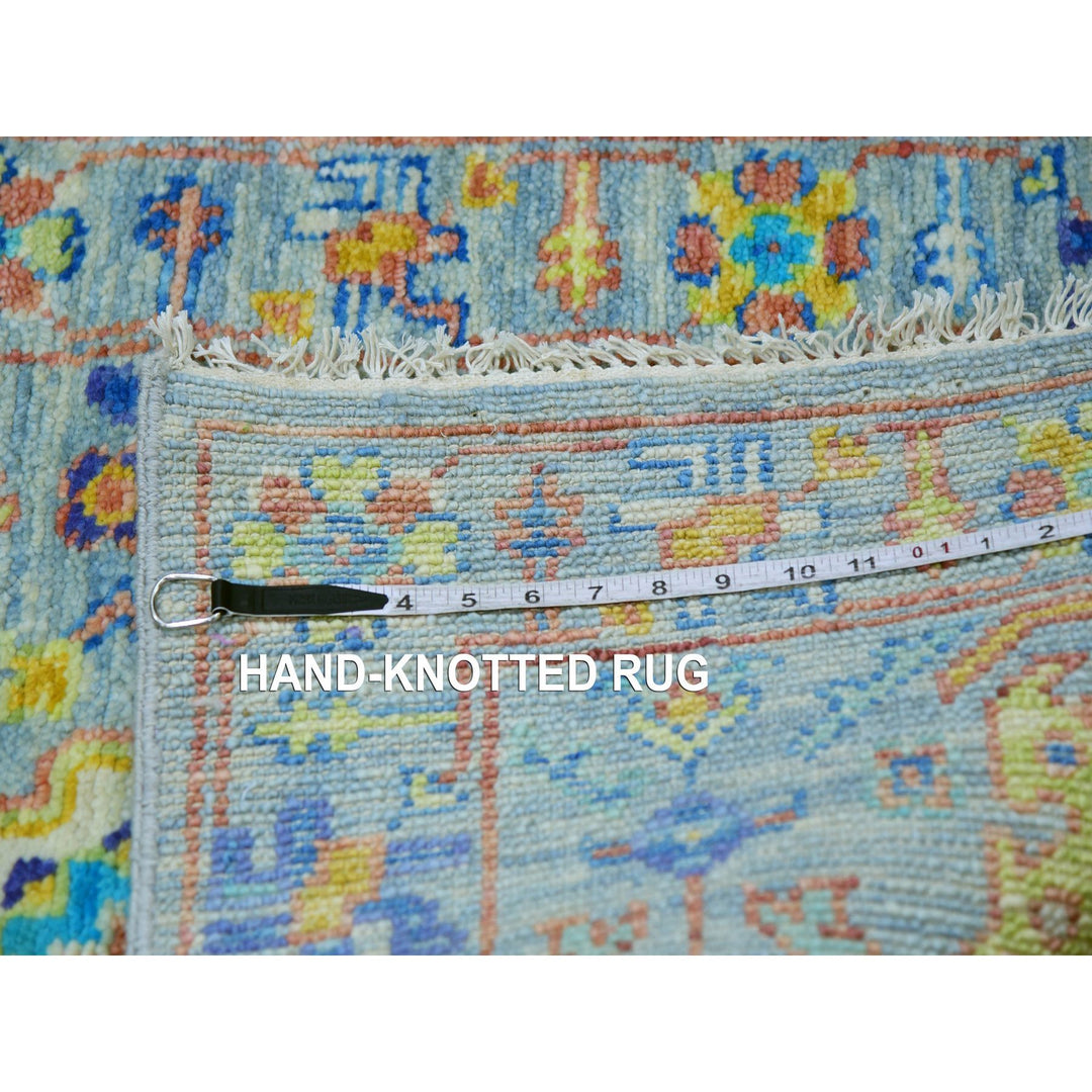 2'6" x 10'10" New Hand Knotted Blue Cotton Runner Oriental Rug - MOA10279969