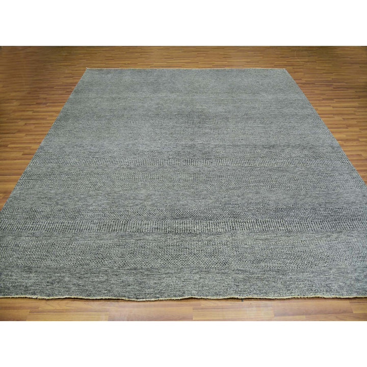 10'0" x 10'0" New Hand Knotted Grey Cotton Square Oriental Rug - MOA10279990