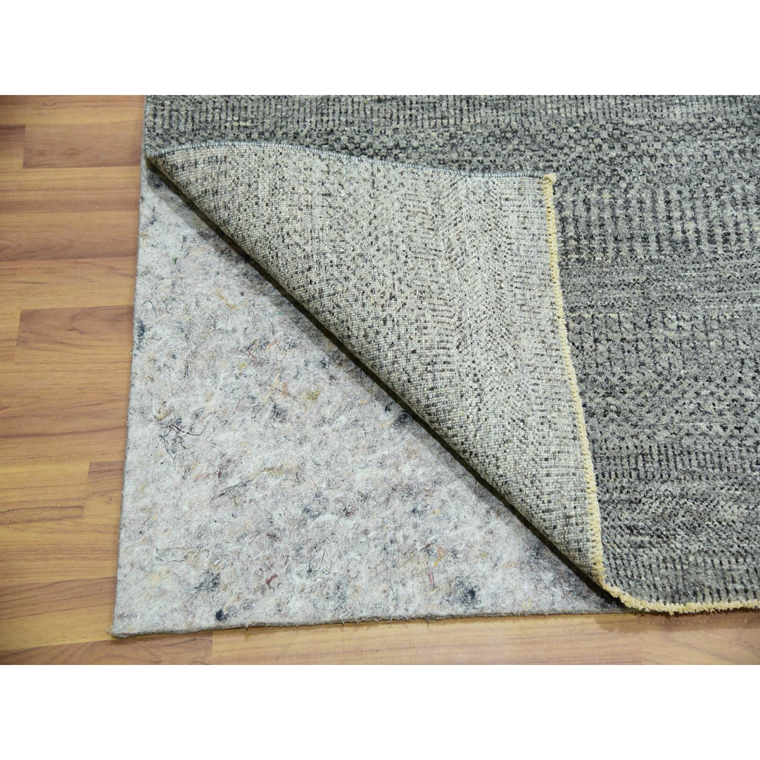 10'0" x 10'0" New Hand Knotted Grey Cotton Square Oriental Rug - MOA10279990