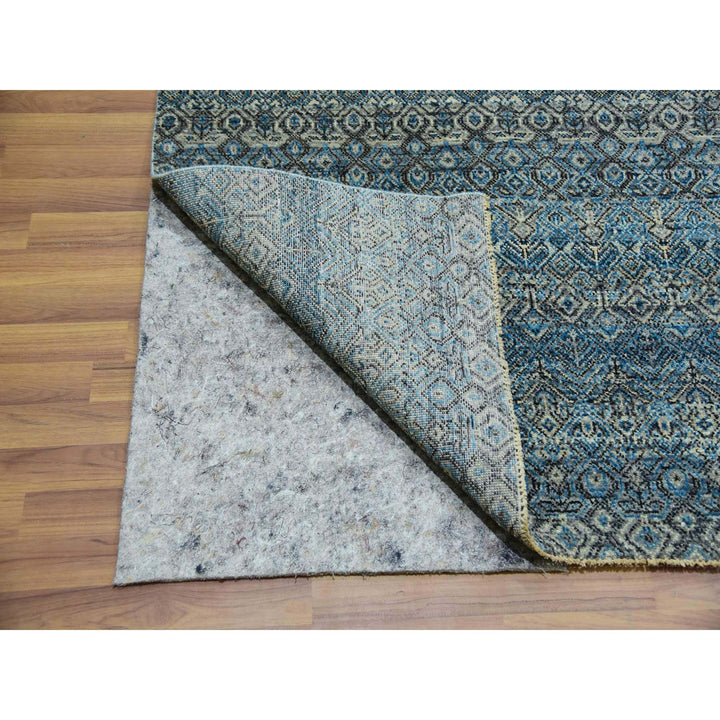 10'0" x 13'11" New Hand Knotted Blue Cotton Rectangle Oriental Rug - MOA10279991