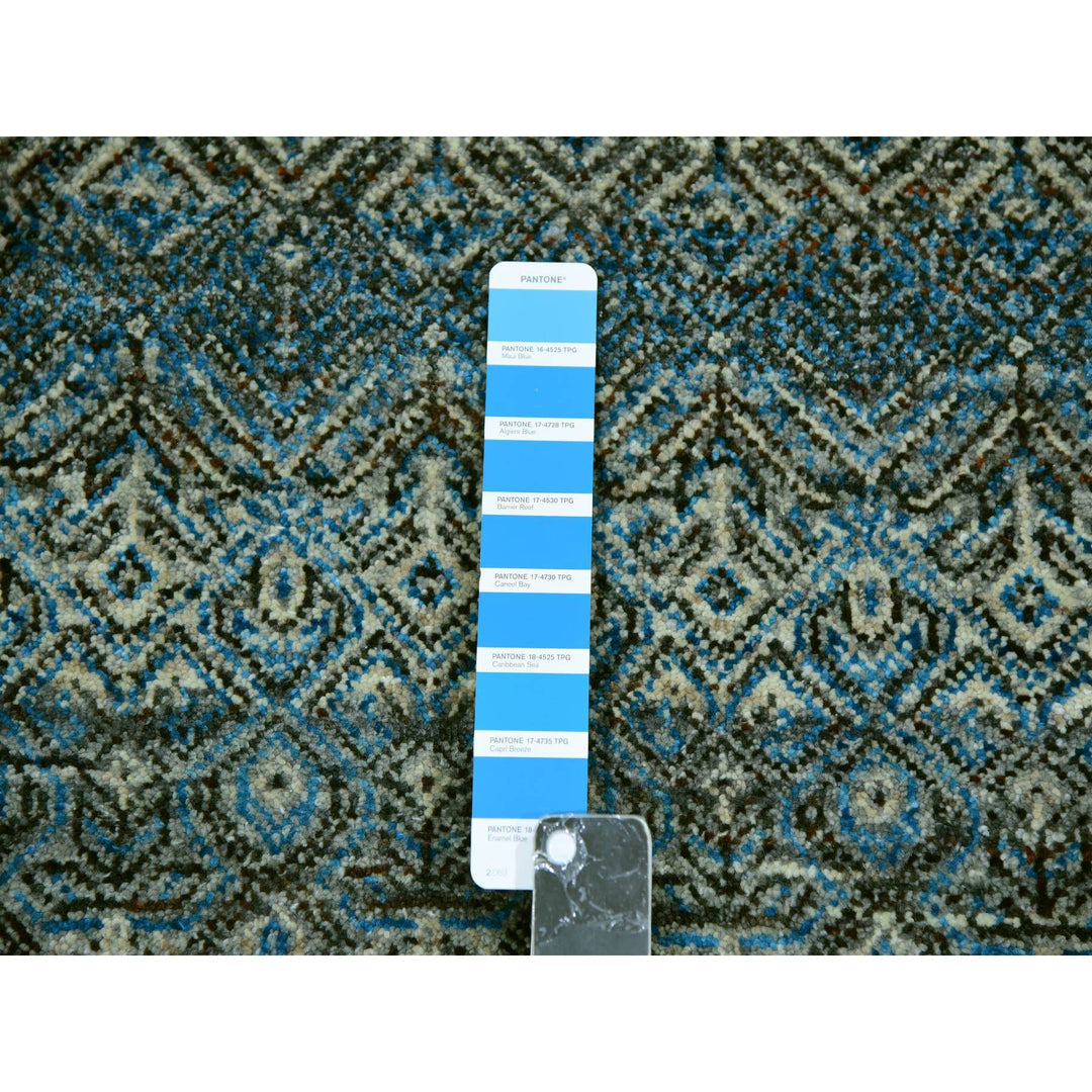 10'0" x 13'11" New Hand Knotted Blue Cotton Rectangle Oriental Rug - MOA10279991