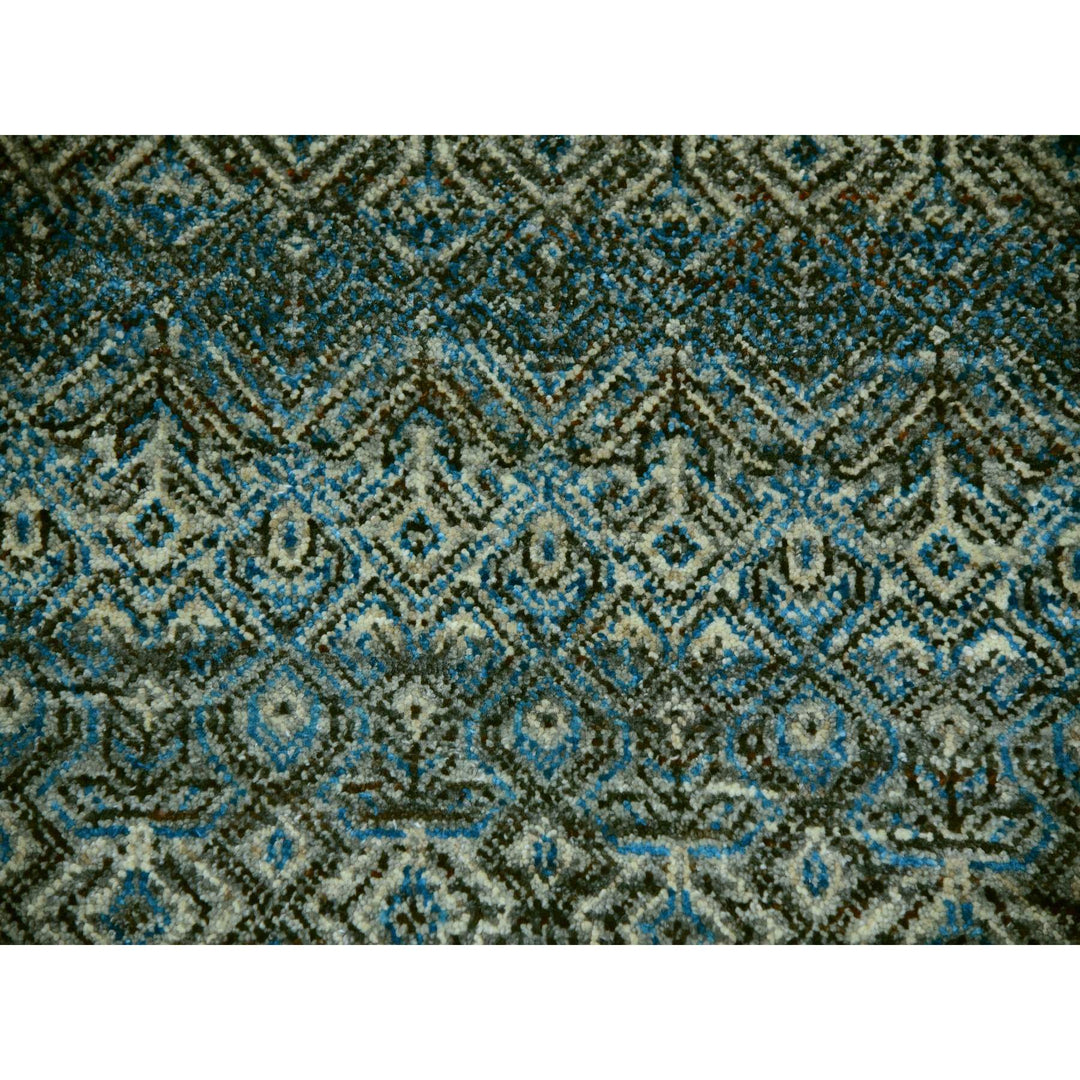 10'0" x 13'11" New Hand Knotted Blue Cotton Rectangle Oriental Rug - MOA10279991