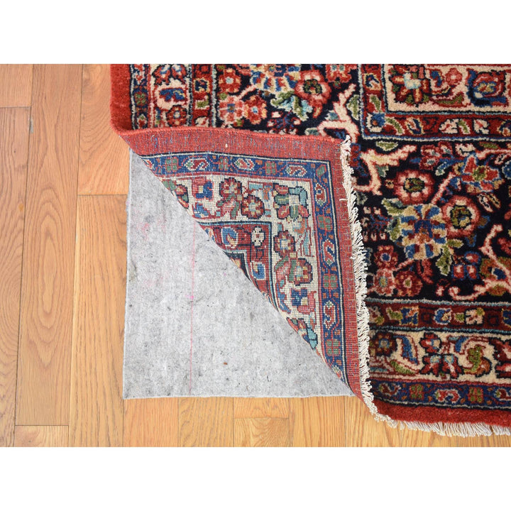 10'5" x 13'7" Vintage Hand Knotted Red Wool Rectangle Oriental Rug - MOA10280054