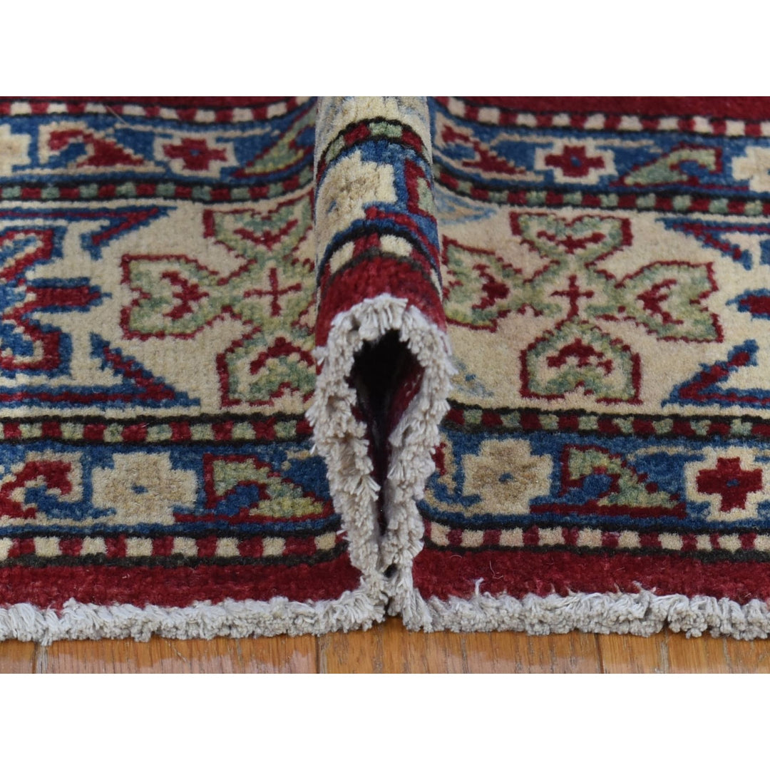 5'3" x 7'1" New Hand Knotted Red Wool Rectangle Oriental Rug - MOA10280083