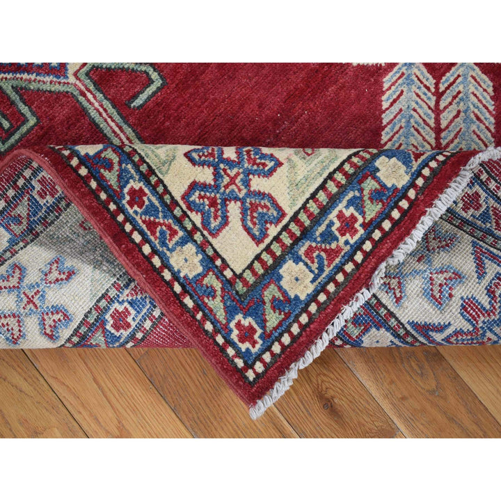 5'3" x 7'1" New Hand Knotted Red Wool Rectangle Oriental Rug - MOA10280083