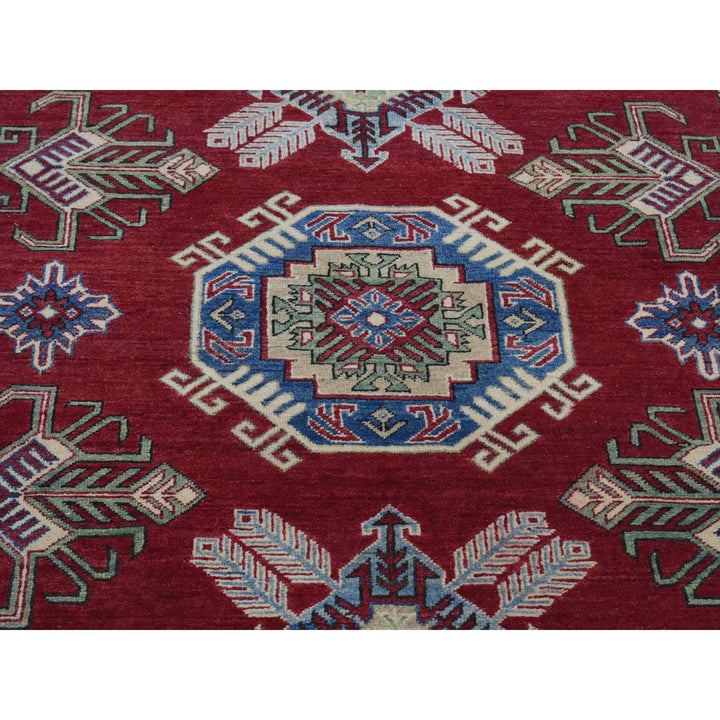 5'3" x 7'1" New Hand Knotted Red Wool Rectangle Oriental Rug - MOA10280083