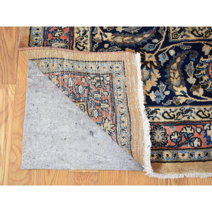 11'9" x 16'4" Vintage Hand Knotted Ivory Wool Rectangle Oriental Rug - MOA10280113