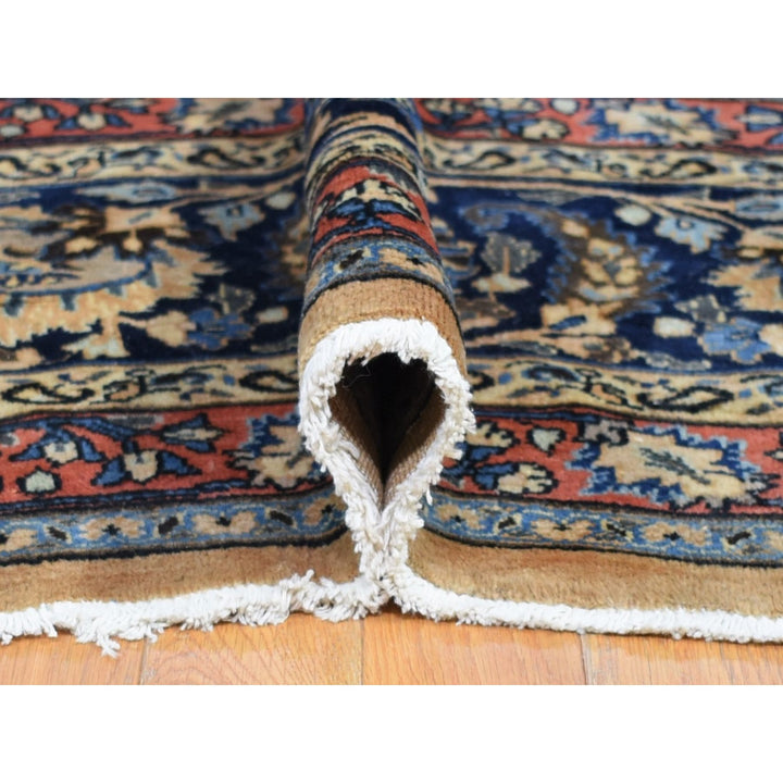 11'9" x 16'4" Vintage Hand Knotted Ivory Wool Rectangle Oriental Rug - MOA10280113