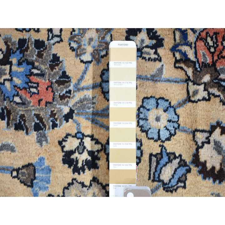 11'9" x 16'4" Vintage Hand Knotted Ivory Wool Rectangle Oriental Rug - MOA10280113