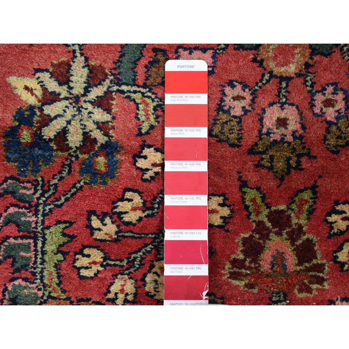 3'0" x 20'5" Vintage Hand Knotted Red Wool Runner Oriental Rug - MOA10280140