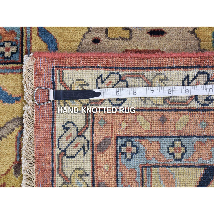 12'0" x 14'10" New Hand Knotted Red Wool Rectangle Oriental Rug - MOA10280223