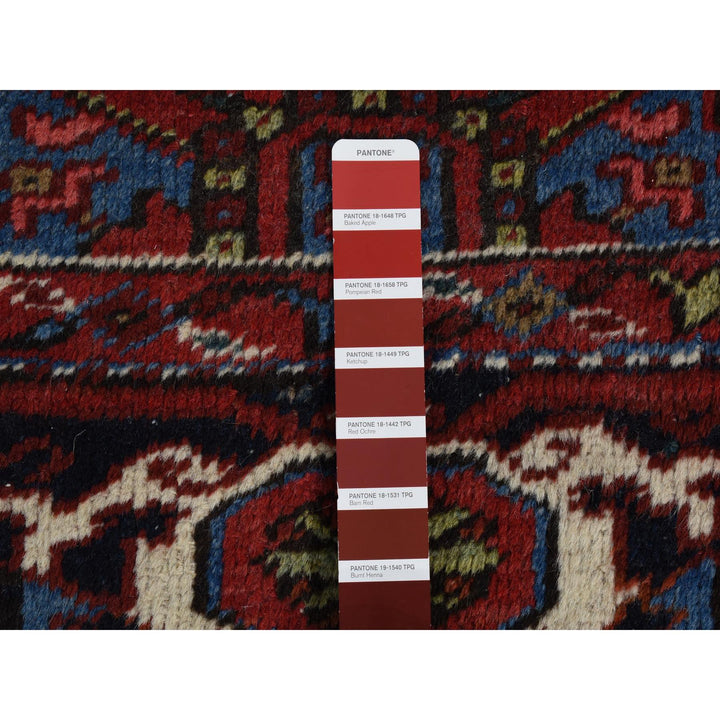 7'6" x 10'4" Vintage Hand Knotted Ivory Wool Rectangle Oriental Rug - MOA10280265