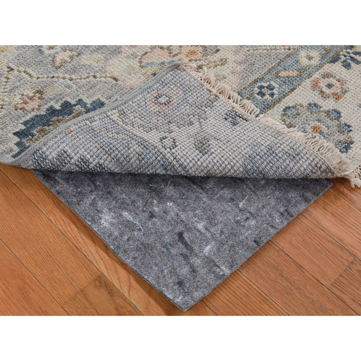 3'0" x 3'0" New Hand Knotted Grey Wool Rectangle Oriental Rug - MOA10280342