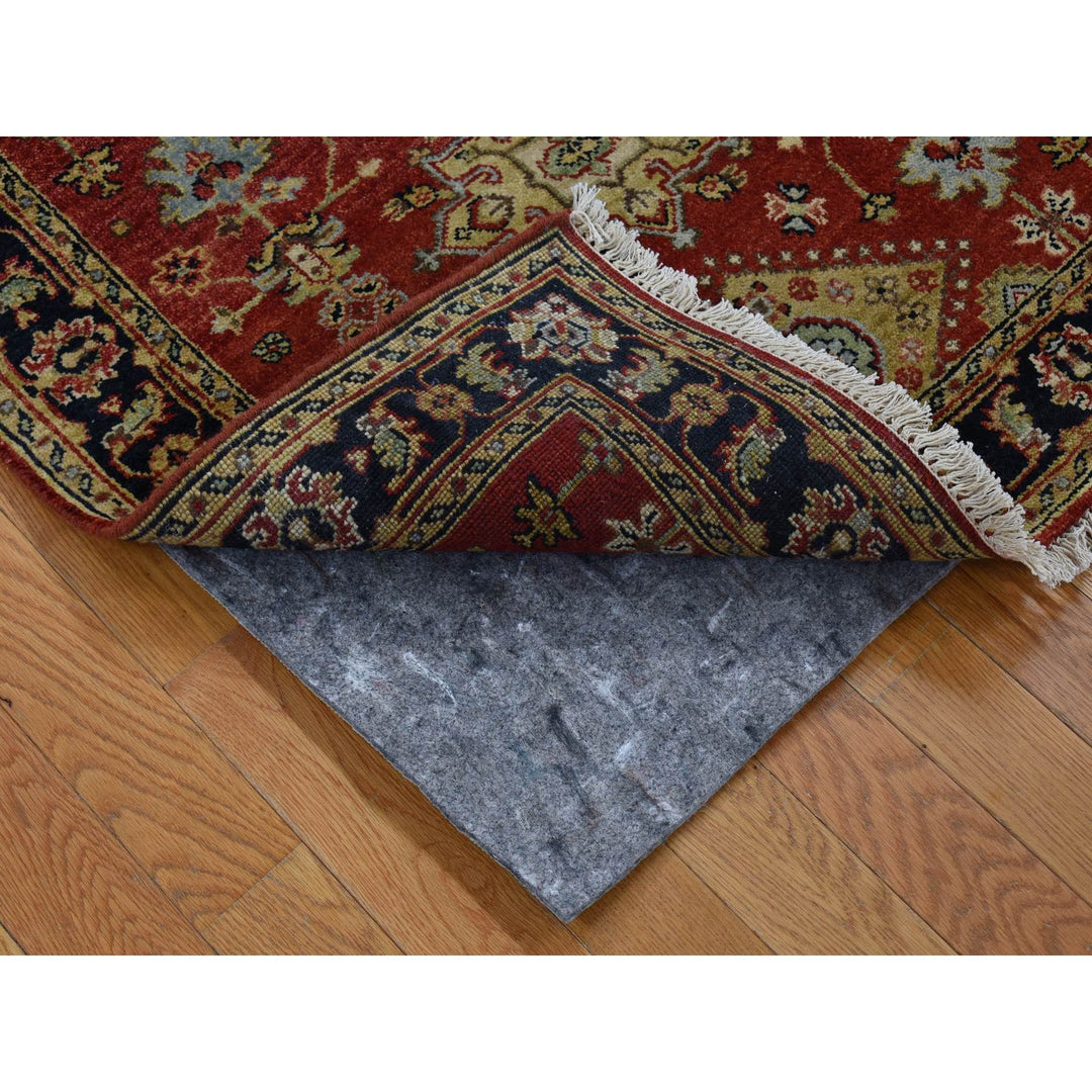 3'0" x 3'1" New Hand Knotted Red Wool Square Oriental Rug - MOA10280348