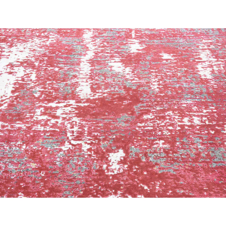 15'3" x 16'6" New Hand Knotted Red Wool Rectangle Oriental Rug - MOA10280515