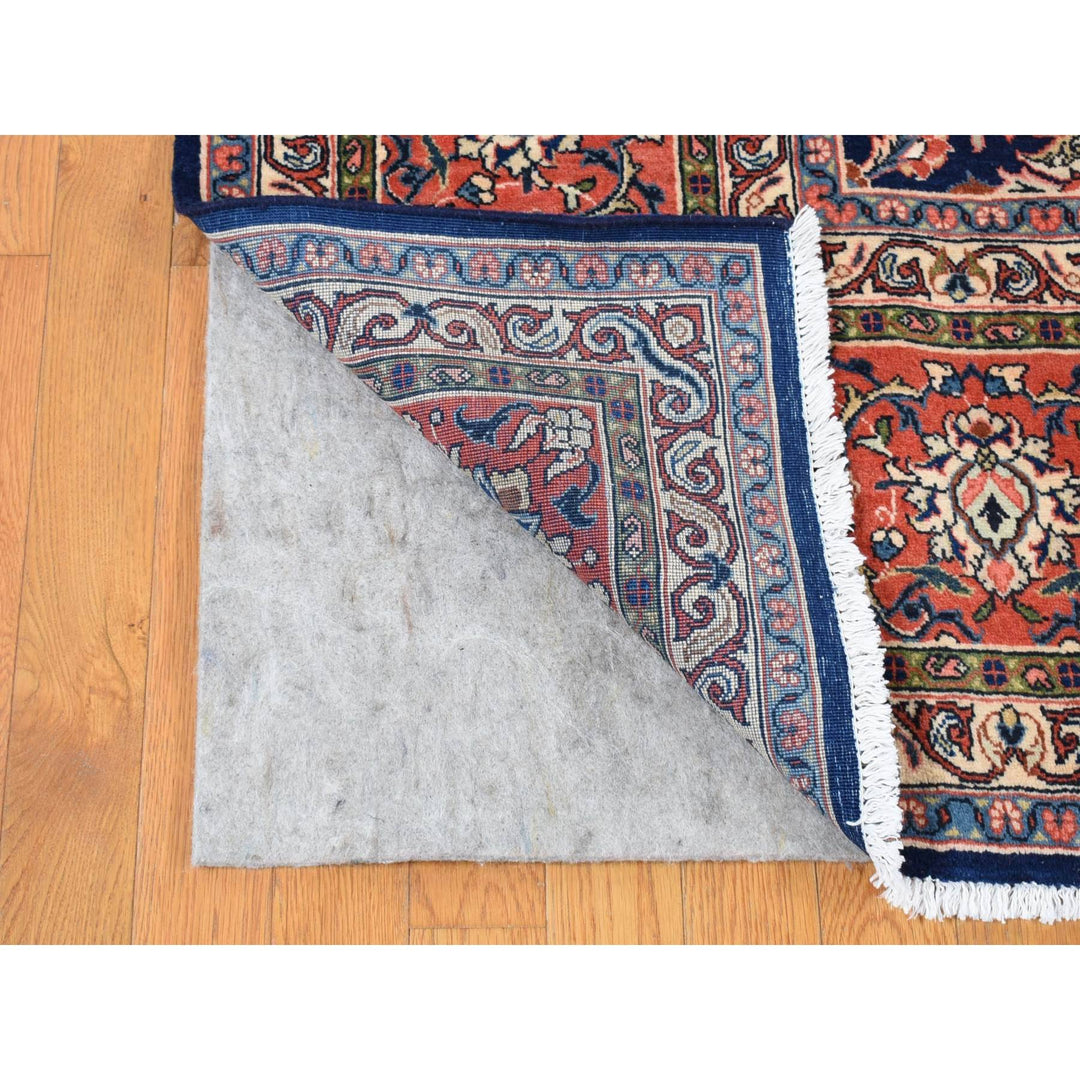 9'2" x 12'0" New Hand Knotted Blue Wool Rectangle Oriental Rug - MOA10280528