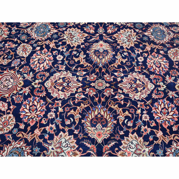 9'2" x 12'0" New Hand Knotted Blue Wool Rectangle Oriental Rug - MOA10280528