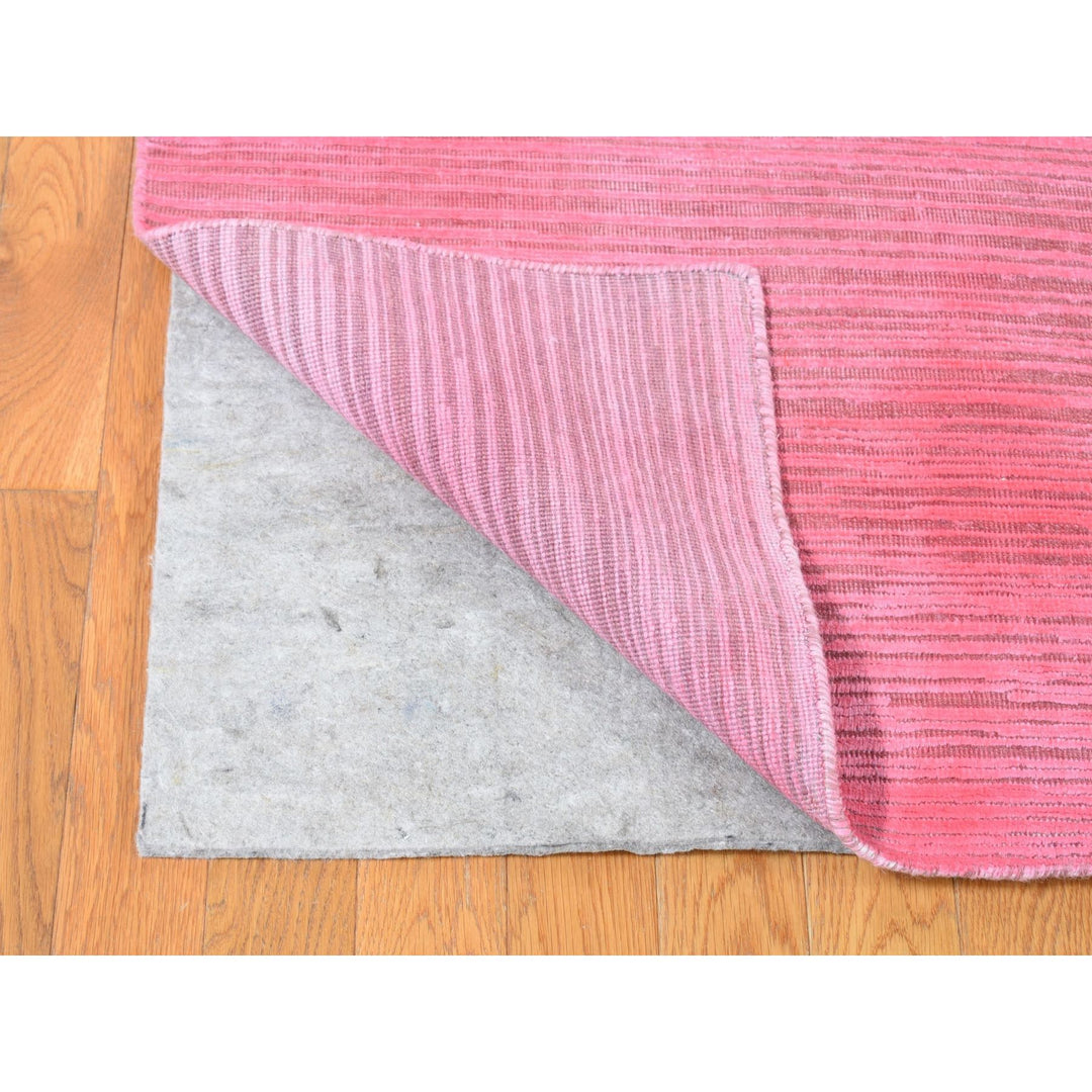 9'1" x 11'10" New Hand Knotted Pink Wool Rectangle Oriental Rug - MOA10280628