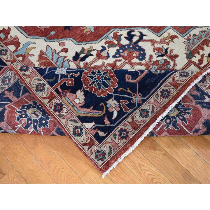 10'0" x 14'3" New Hand Knotted Red Wool Rectangle Oriental Rug - MOA10280633