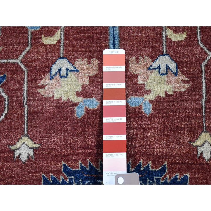 10'1" x 13'9" New Hand Knotted Red Wool Rectangle Oriental Rug - MOA10280634