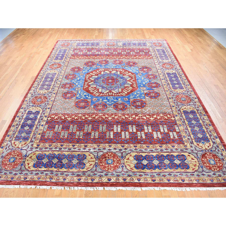 10'0" x 14'3" New Hand Knotted Red Wool Rectangle Oriental Rug - MOA10280641