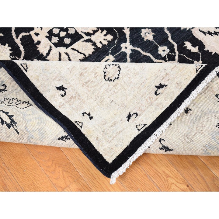 8'10" x 12'0" New Hand Knotted Black Wool Rectangle Oriental Rug - MOA10280651