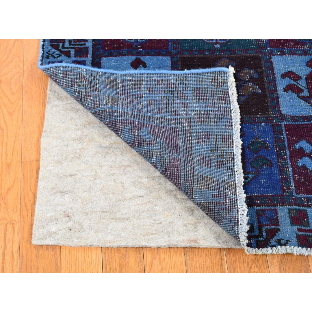 4'3" x 8'2" New Hand Knotted Blue Wool Rectangle Oriental Rug - MOA10280671