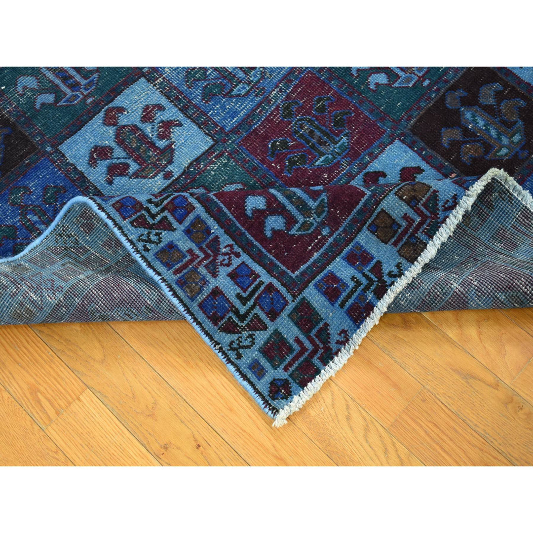 4'3" x 8'2" New Hand Knotted Blue Wool Rectangle Oriental Rug - MOA10280671