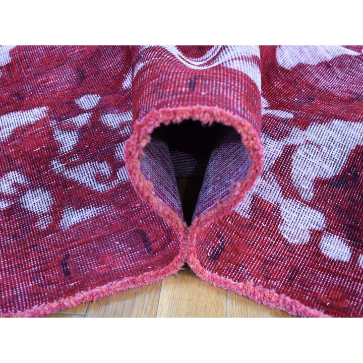 8'2" x 11'1" Vintage Hand Knotted Red Wool Rectangle Oriental Rug - MOA10280678