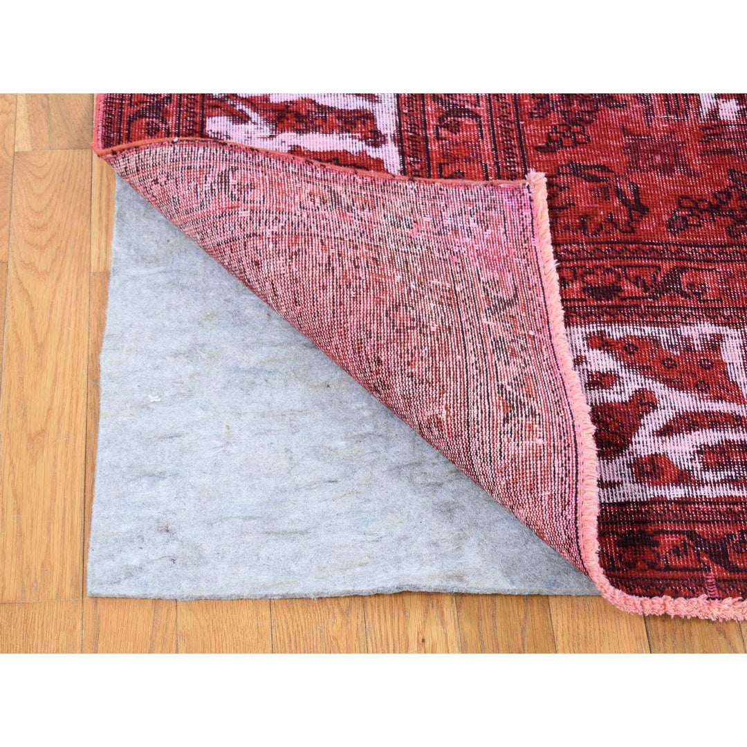 8'7" x 10'8" New Hand Knotted Red Wool Rectangle Oriental Rug - MOA10280695