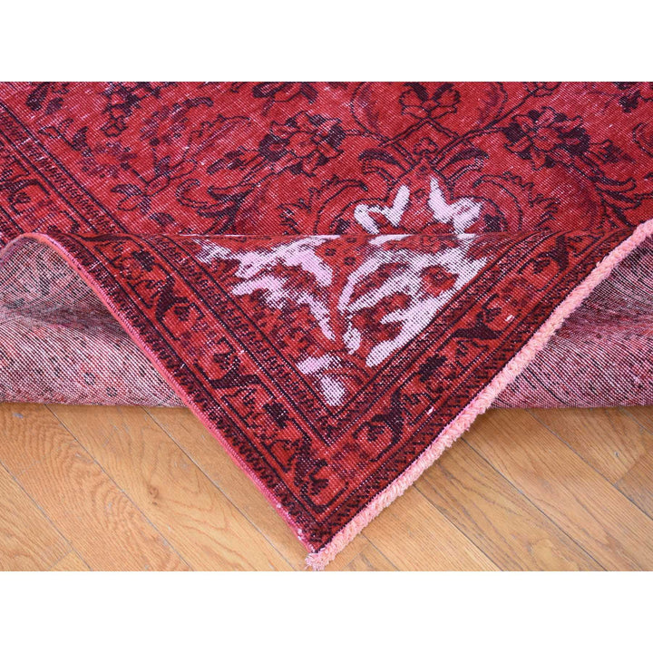 8'7" x 10'8" New Hand Knotted Red Wool Rectangle Oriental Rug - MOA10280695