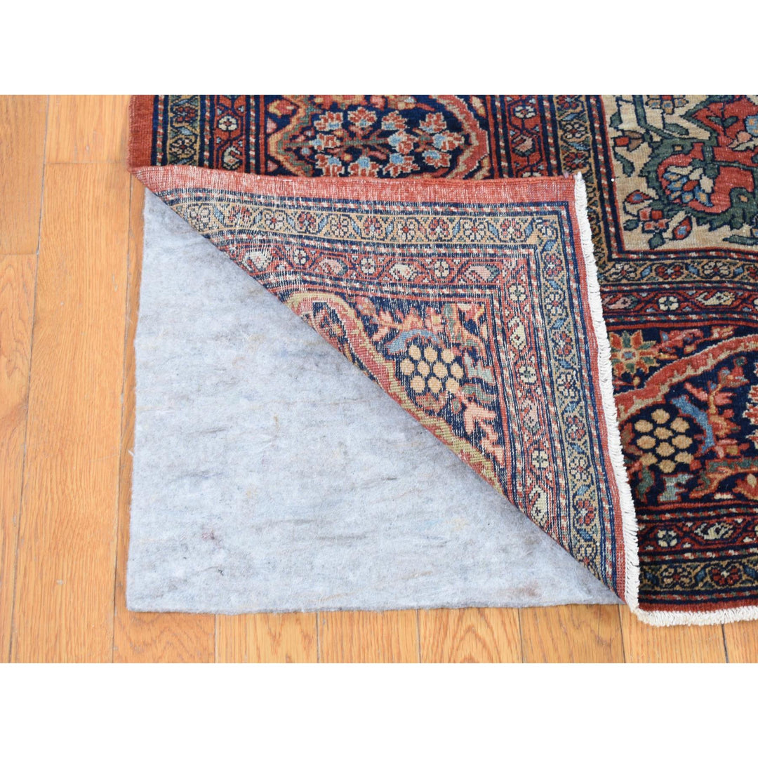 9'0" x 12'0" Vintage Hand Knotted Red Wool Rectangle Oriental Rug - MOA10280722