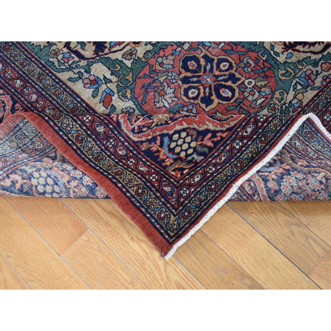 9'0" x 12'0" Vintage Hand Knotted Red Wool Rectangle Oriental Rug - MOA10280722