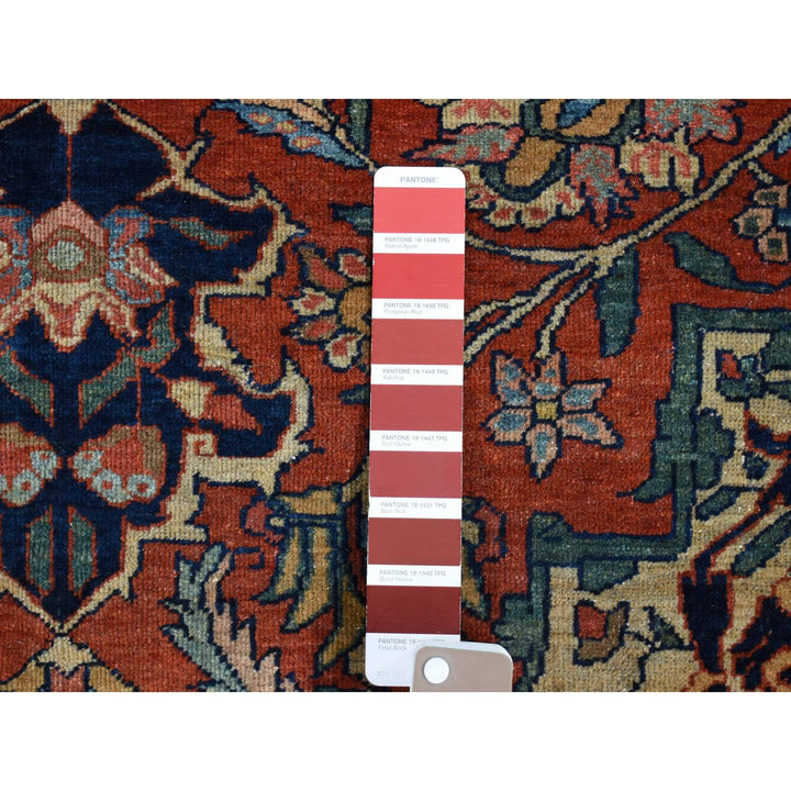 9'0" x 12'0" Vintage Hand Knotted Red Wool Rectangle Oriental Rug - MOA10280722