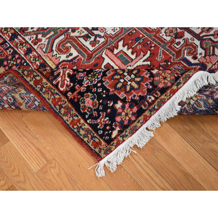 8'10" x 11'8" Vintage Hand Knotted Red Wool Rectangle Oriental Rug - MOA10280776