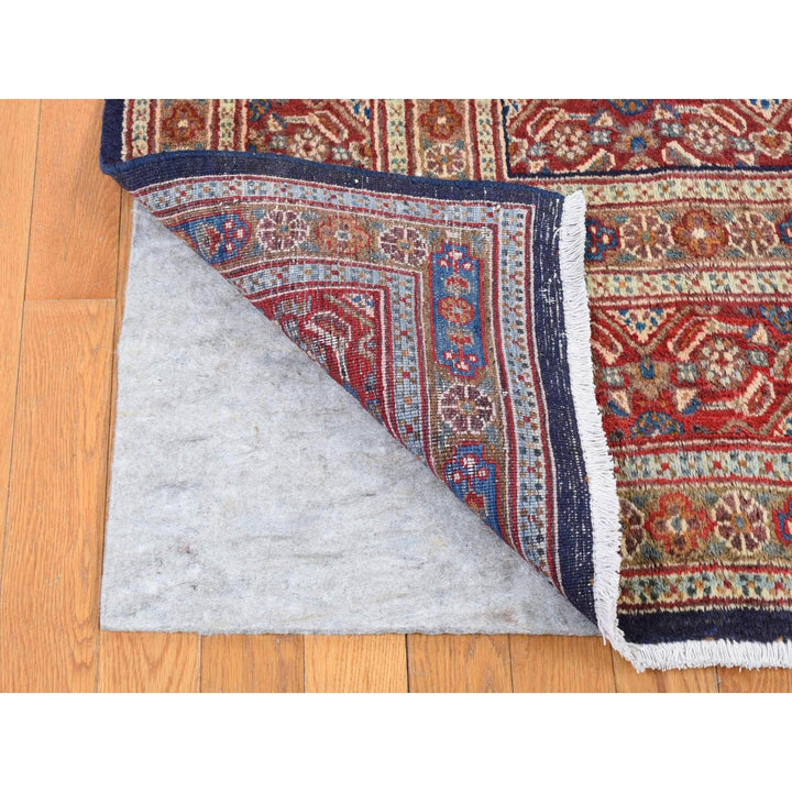 7'9" x 10'10" Vintage Hand Knotted Red Wool Rectangle Oriental Rug - MOA10280778