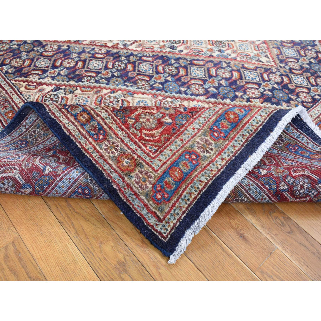 7'9" x 10'10" Vintage Hand Knotted Red Wool Rectangle Oriental Rug - MOA10280778
