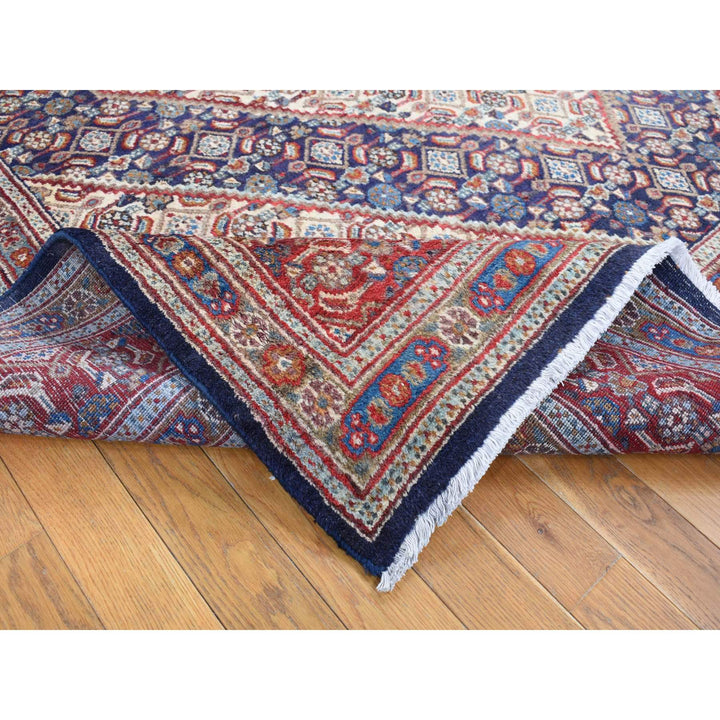 7'9" x 10'10" Vintage Hand Knotted Red Wool Rectangle Oriental Rug - MOA10280778