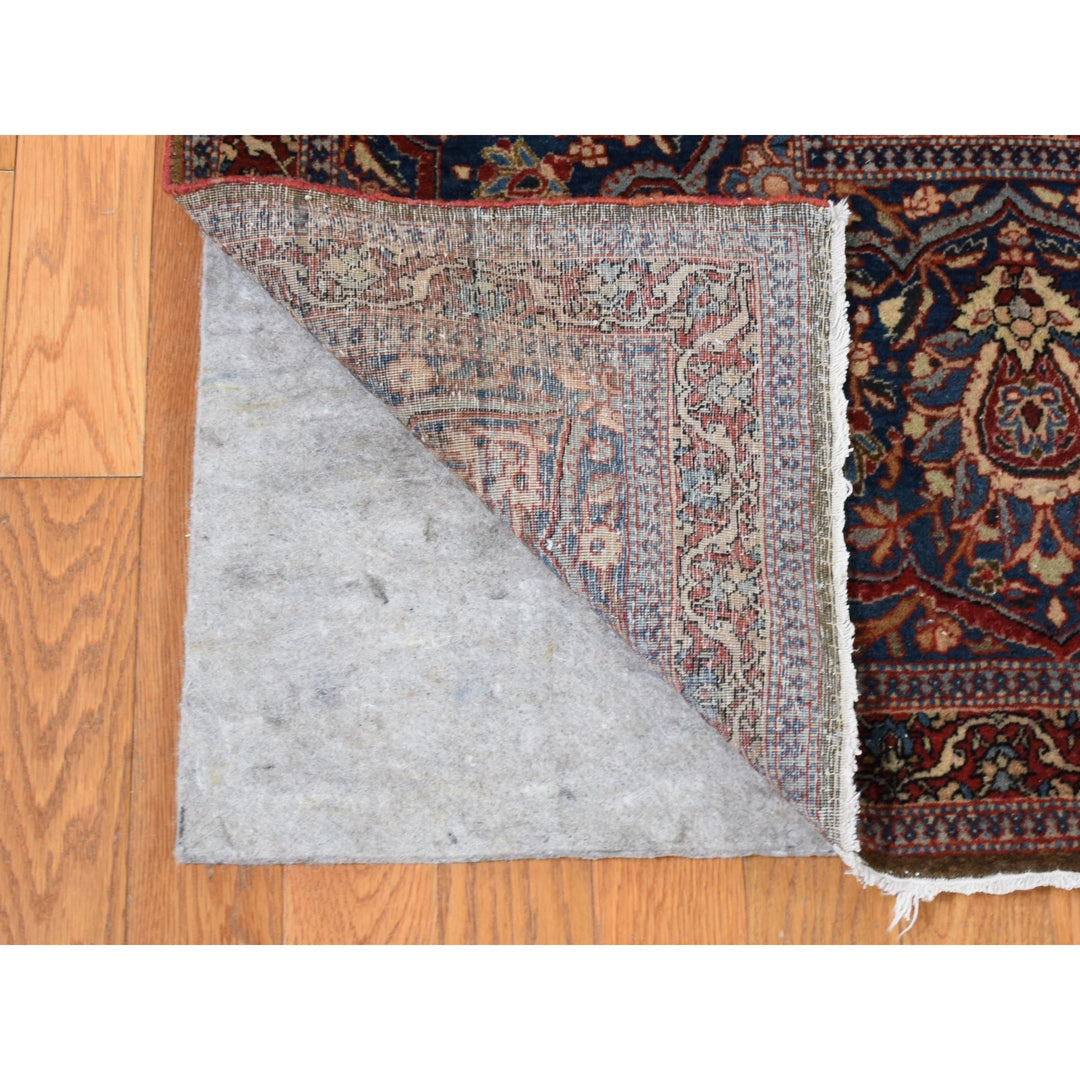 11'2" x 16'8" Vintage Hand Knotted Red Wool Rectangle Oriental Rug - MOA10280779