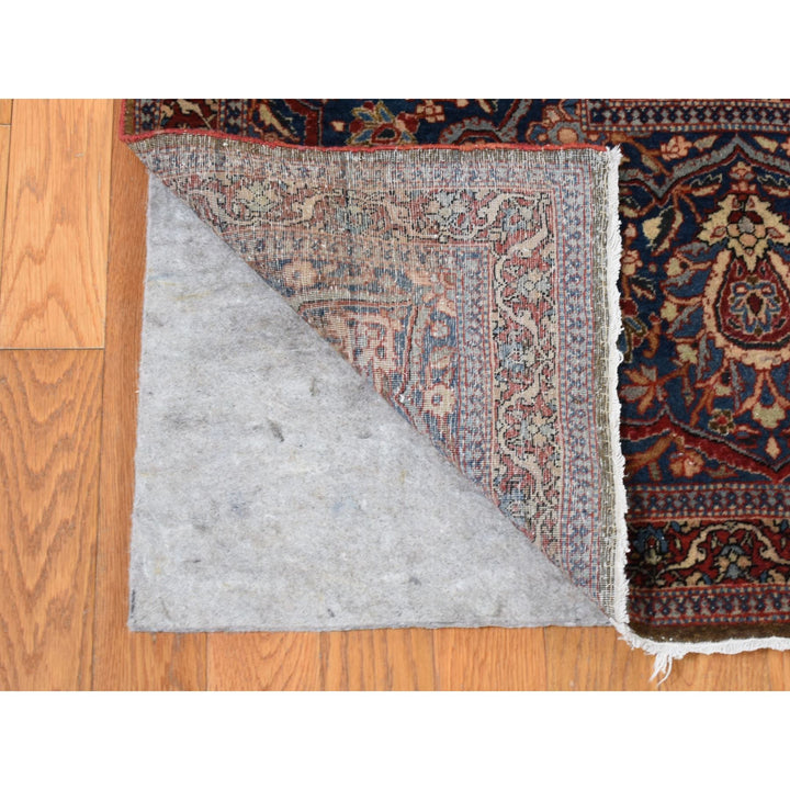 11'2" x 16'8" Vintage Hand Knotted Red Wool Rectangle Oriental Rug - MOA10280779