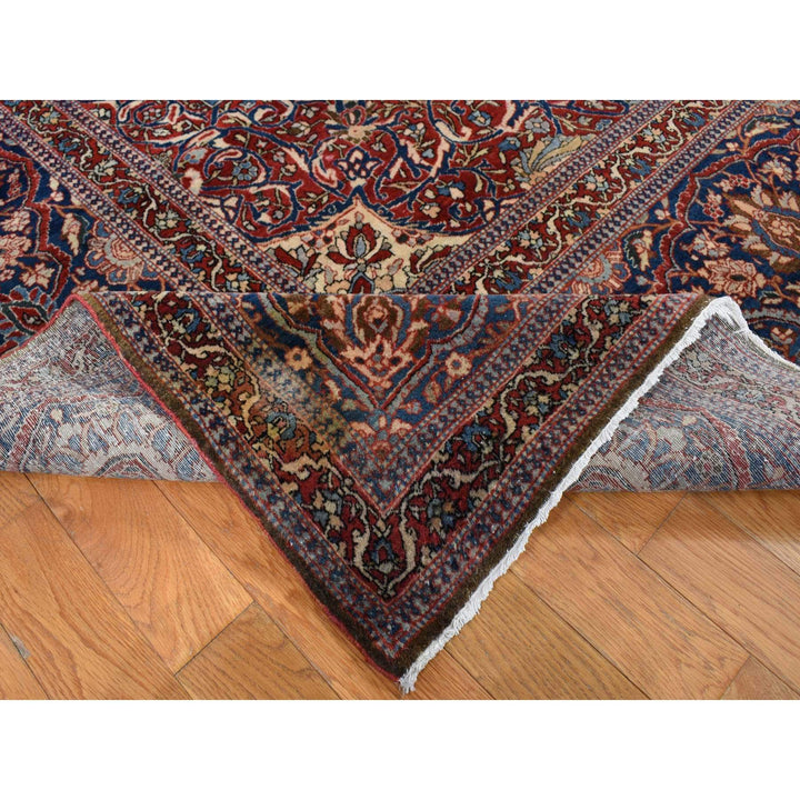11'2" x 16'8" Vintage Hand Knotted Red Wool Rectangle Oriental Rug - MOA10280779