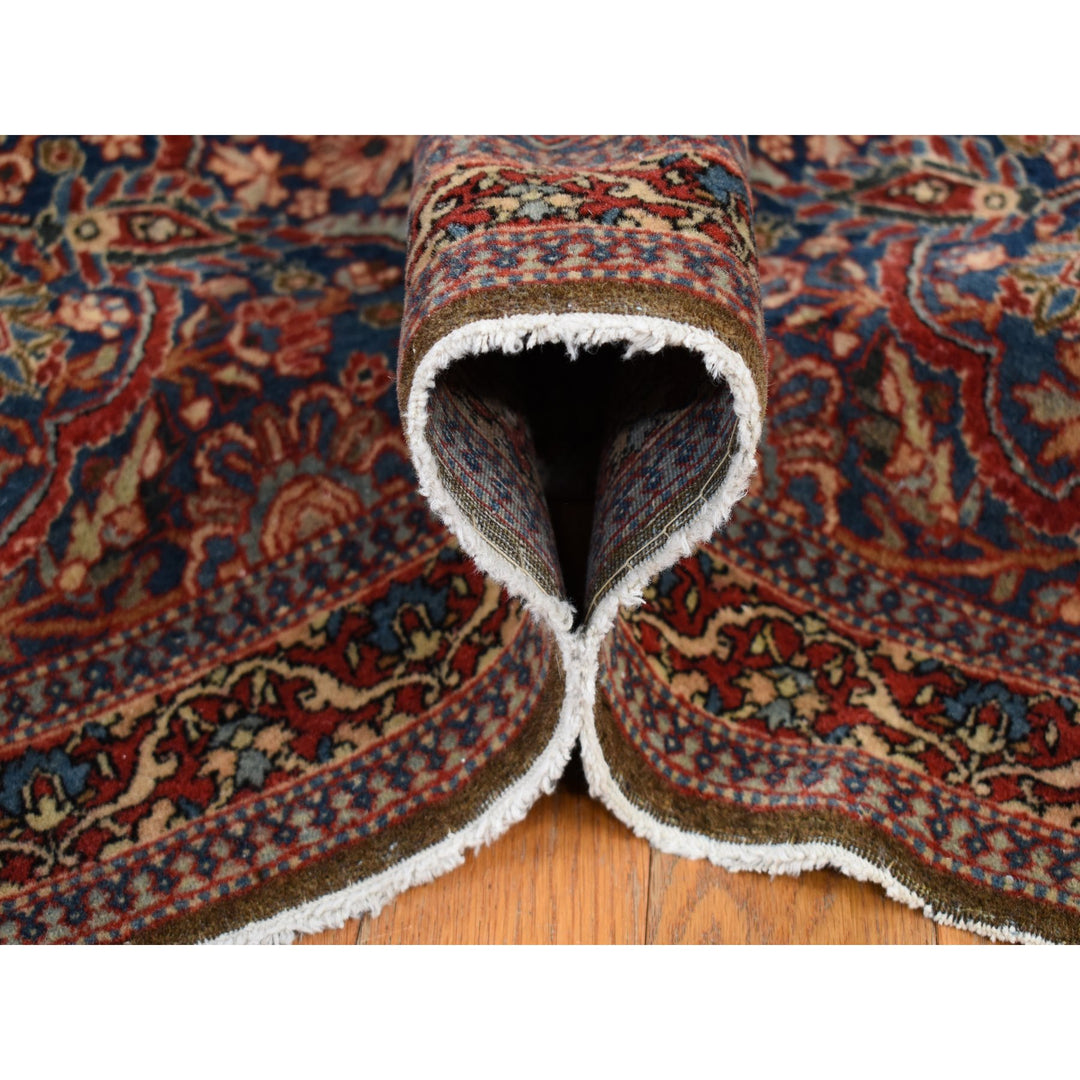 11'2" x 16'8" Vintage Hand Knotted Red Wool Rectangle Oriental Rug - MOA10280779