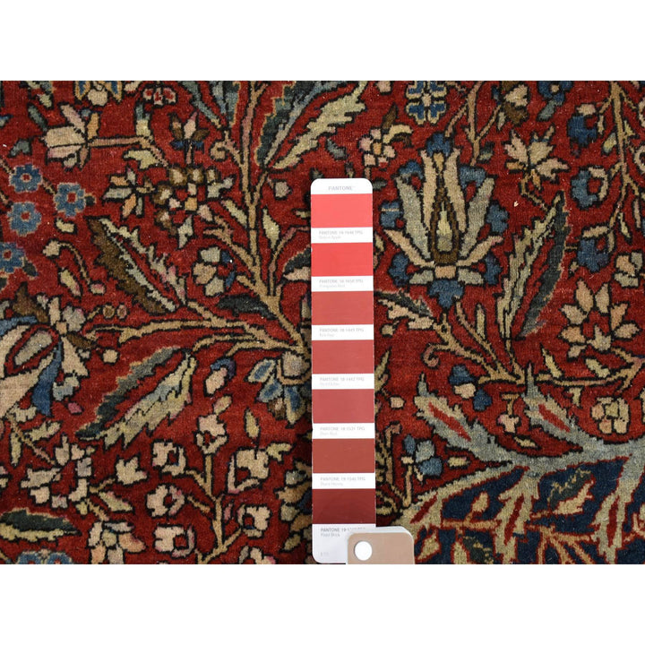 11'2" x 16'8" Vintage Hand Knotted Red Wool Rectangle Oriental Rug - MOA10280779