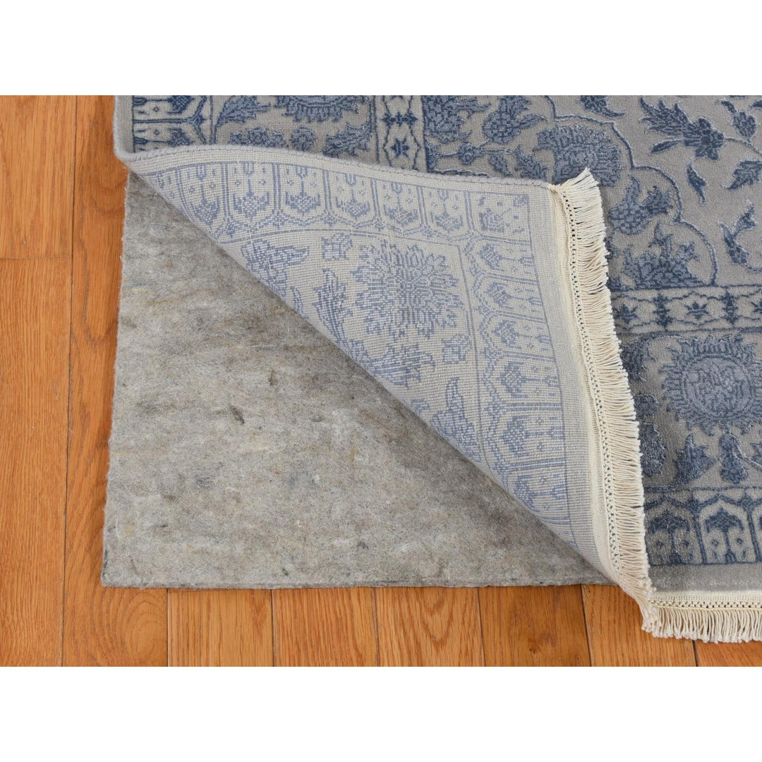 5'7" x 7'10" New Hand Knotted Grey Cotton Rectangle Oriental Rug - MOA10280982