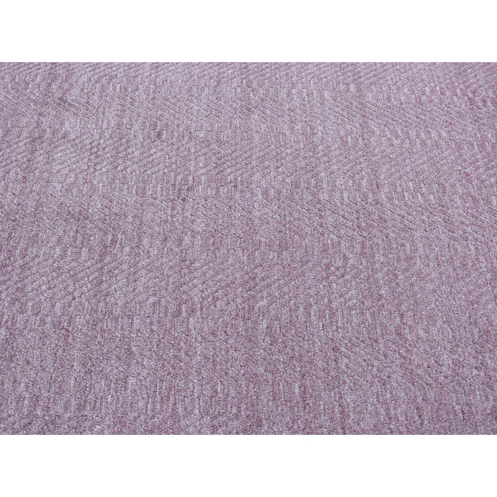 6'1" x 9'0" New Hand Loomed Purple Cotton Rectangle Oriental Rug - MOA10280987