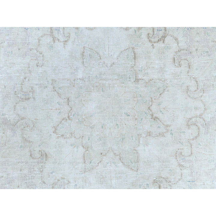 9'7" x 12'10" Vintage Hand Knotted Ivory Cotton Rectangle Oriental Rug - MOA10281625