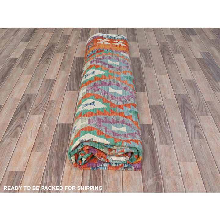 10'1" x 16'3" New Hand Woven Multicolored Wool Rectangle Oriental Rug - MOA10281822