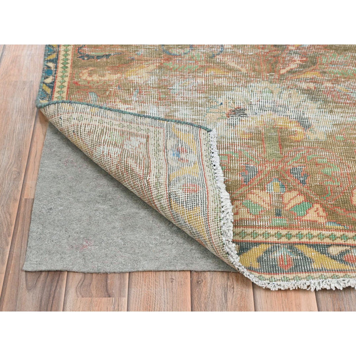 3'0" x 10'1" Vintage Hand Knotted Brown Wool Runner Oriental Rug - MOA10281896