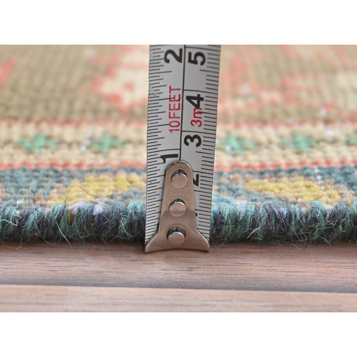 3'0" x 10'1" Vintage Hand Knotted Brown Wool Runner Oriental Rug - MOA10281896